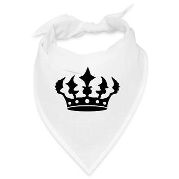 Gezackte Krone Design - Bandana - Weiß - Vorne
