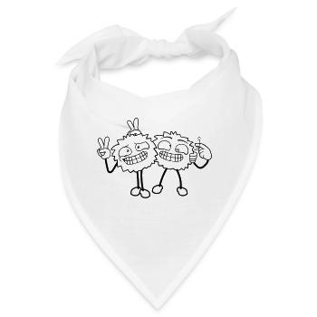 2 Verrückte Freunde - Bandana - Weiß - Vorne