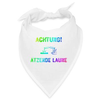 Achrung-Ätzende Laune | Schlechte Laune - Bandana - Weiß - Vorne