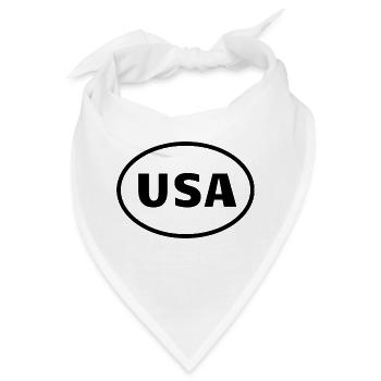 USA - Bandana - Weiß - Vorne