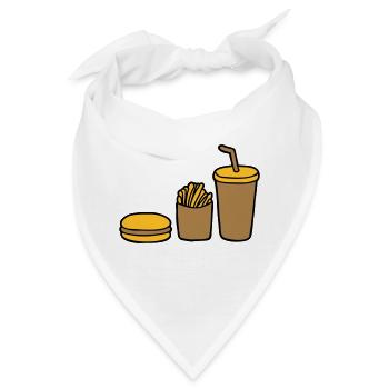 Burger Pommes Cola - Bandana - Weiß - Vorne