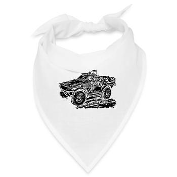 Militärgepanzertes Fahrzeug - Bandana - Weiß - Vorne