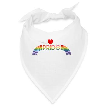 Regenbogen pride rainbow herz - Bandana - Weiß - Vorne
