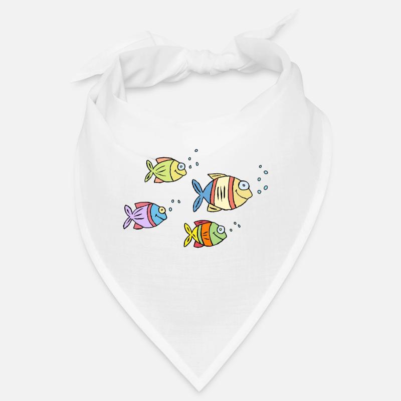 coloré poisson eau mer graffiti dessin d’enfants Bandana