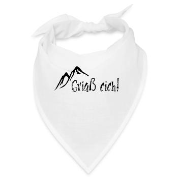 Griaß eich! - Bandana - Weiß - Vorne