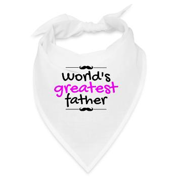 Der größte Vater der Welt!! - Bandana - Weiß - Vorne