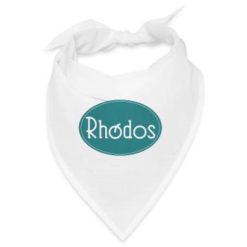 Rhodos Insel Retro Logo - Bandana - Weiß - Vorne