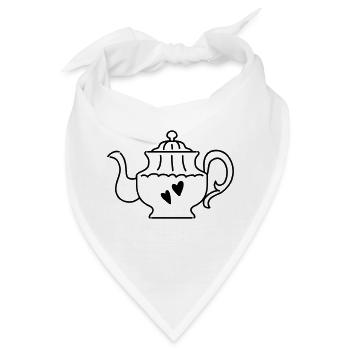 Super schicke Teekanne - Bandana - Weiß - Vorne
