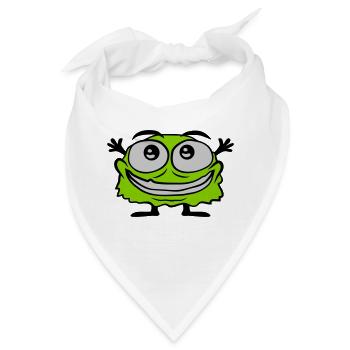 Kleines süßes haariges Monster - Bandana - Weiß - Vorne