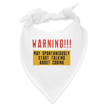 Warning May Spontaneously Start Talking About Codi - Bandana - Weiß - Vorne