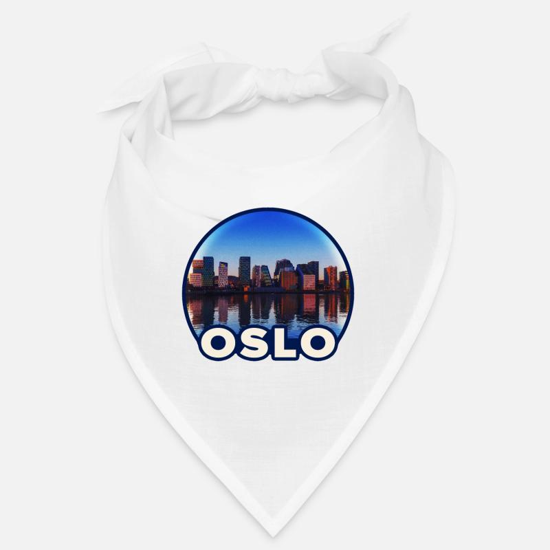 Oslo Skyline Reflection Bandana