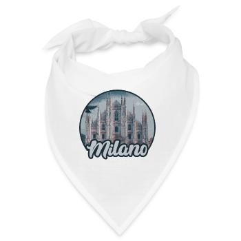 Milano Duomo Skyline - Bandana - Weiß - Vorne