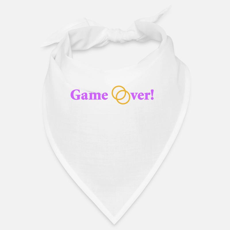 Game over Wedding Couple Bride Groom Rings Bandana