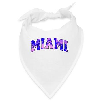 Logo der Miami Purple University - Bandana - Weiß - Vorne