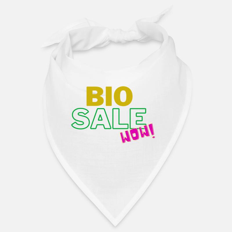 vente bio wow, dictons, cadeau - Bandana - blanc