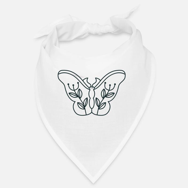 Papillon floral mignon avec des feuilles Bandana