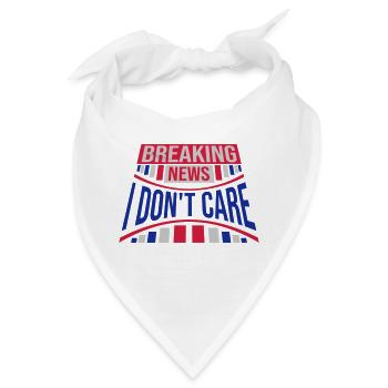 Breaking news don't care - Bandana - Weiß - Vorne