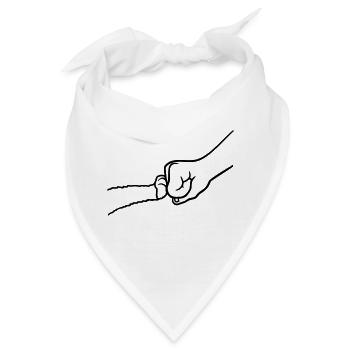 Fist Pump Katze Brofist - Bandana - Weiß - Vorne