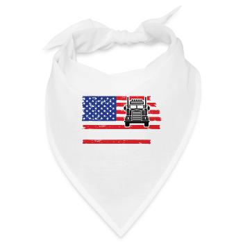 USA LKW - Bandana - Weiß - Vorne