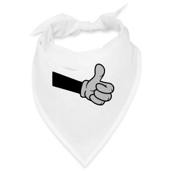 OK Comic Hand Daumen - Bandana - Weiß - Vorne