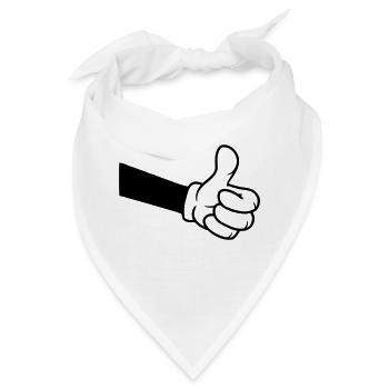 Bestätigen OK Comic Hand - Bandana - Weiß - Vorne