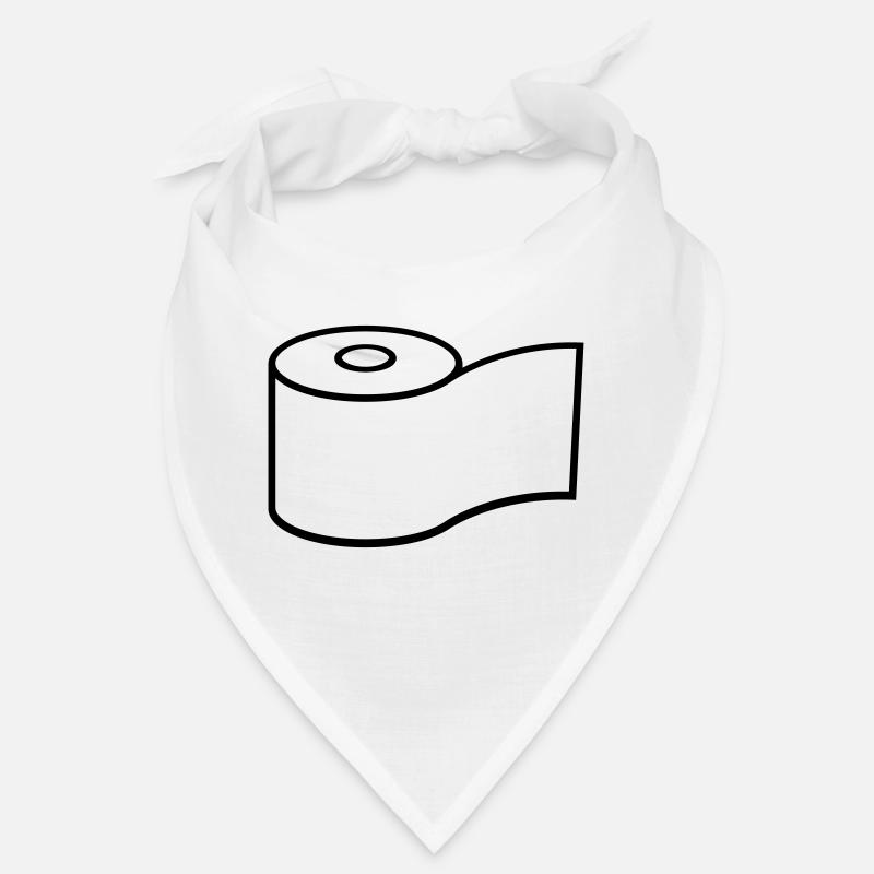 Logo Klopapier Rolle Design - Bandana - Weiß