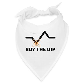 Buy the Dip Trader Börse Kaufen Aktien Krypto Geld - Bandana - Weiß - Vorne
