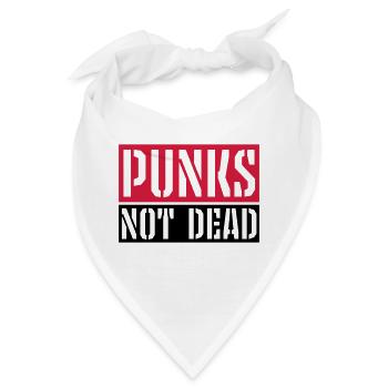 punks not dead Zitat - Bandana - Weiß - Vorne