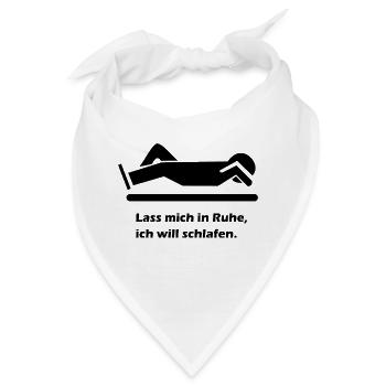 Schlafshirt Schlafen Schlaf Bett Shirt - Bandana - Weiß - Vorne