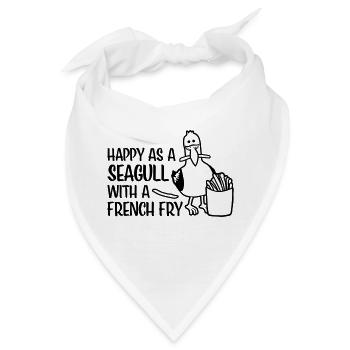 French Fry Happy Seagull - Bandana - Weiß - Vorne