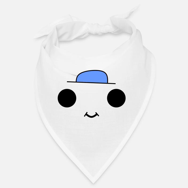 Cute face with a blue hat Bandana