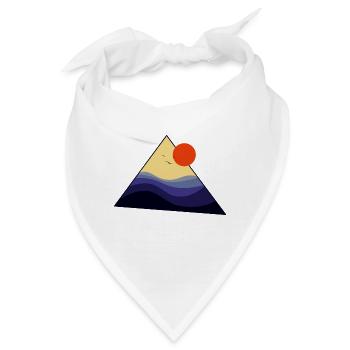 Triangle Sunset - Bandana - Weiß - Vorne