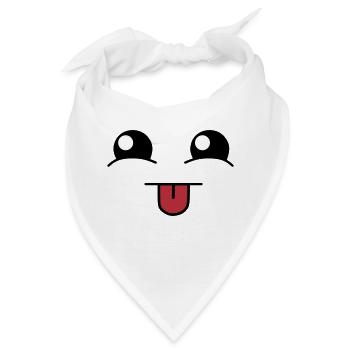 Cute face - Bandana - Weiß - Vorne