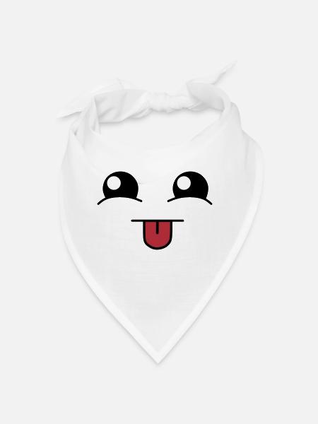 Cute face - Bandana - Weiß - Vorne