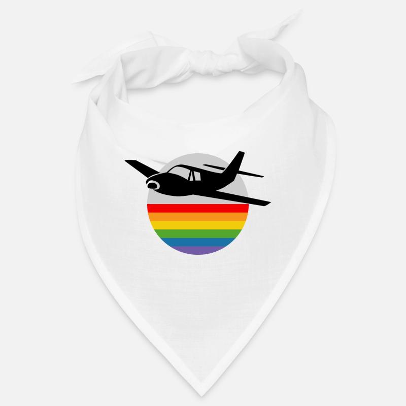 Regenbogen Flugzeug Bandana