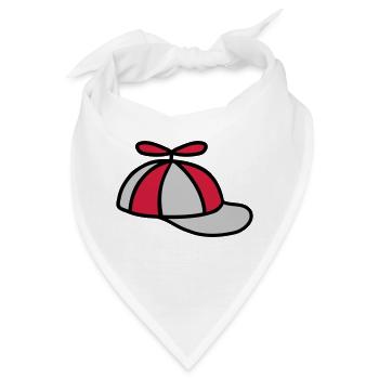 Propellermütze Windrad Hut Design - Bandana - Weiß - Vorne