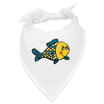 happy fish - Bandana - Weiß - Vorne