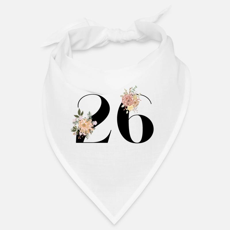 26e anniversaire fleuris (Cadeau de 26 ans) Bandana