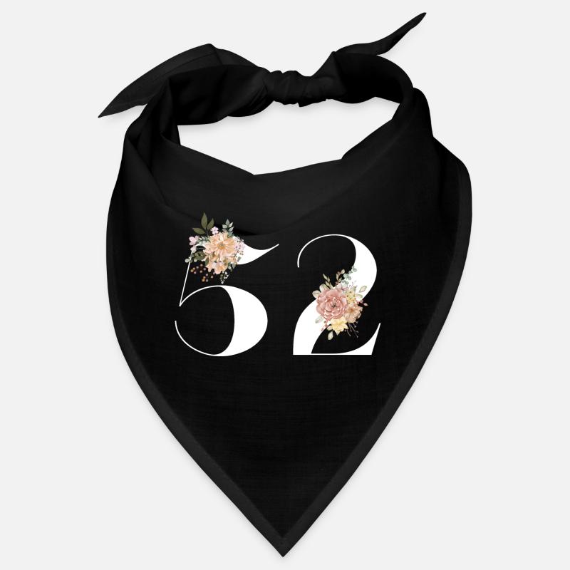 52e anniversaire fleuris (Cadeau de 52 ans) Bandana