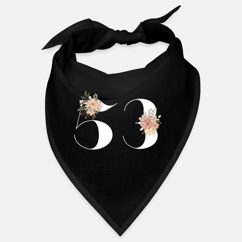 53e anniversaire fleuris (Cadeau de 53 ans) Bandana