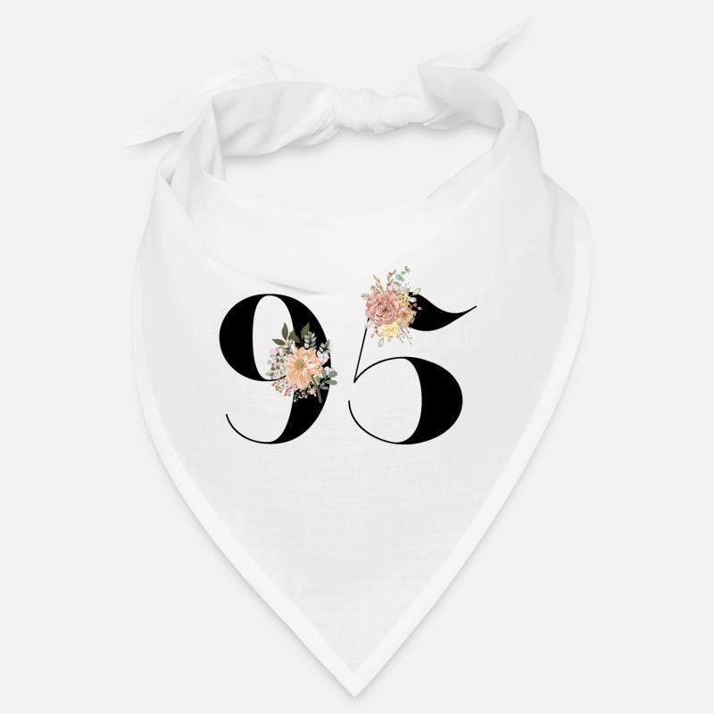 95e anniversaire fleuris (Cadeau de 95 ans) Bandana