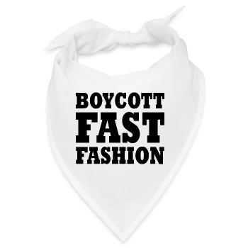 Boycott fast fashion - Bandana - Weiß - Vorne