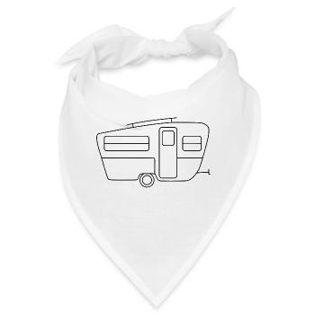 Camping Van - Camper - Wohnwagen - Bandana - Weiß - Vorne