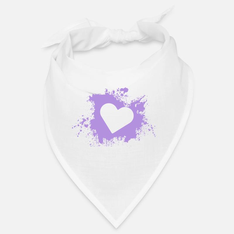 Herz - Bandana - Weiß