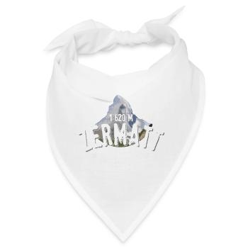 Zermatt Swiss Alps - Bandana - Weiß - Vorne