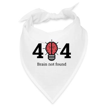 404 - brain not found - Bandana - Weiß - Vorne