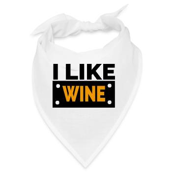 Wein - Bandana - Weiß - Vorne