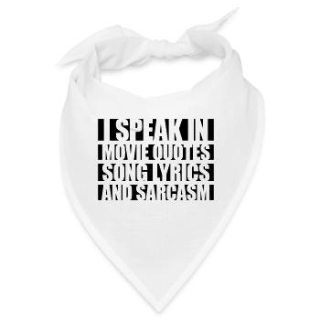 speak lyrics and sarcasm - Bandana - Weiß - Vorne