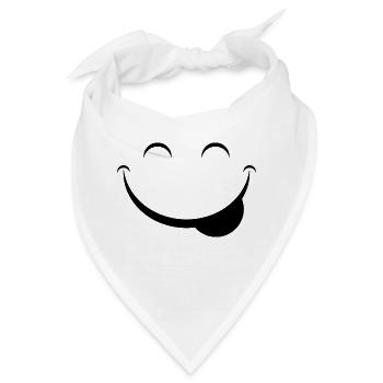 Glücklich - Bandana - Weiß - Vorne