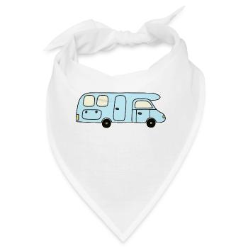 Camper hellblau - Bandana - Weiß - Vorne